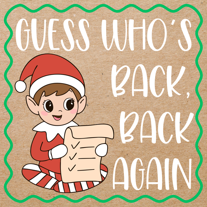 GUESS WHO'S BACK PAINTED BANNER