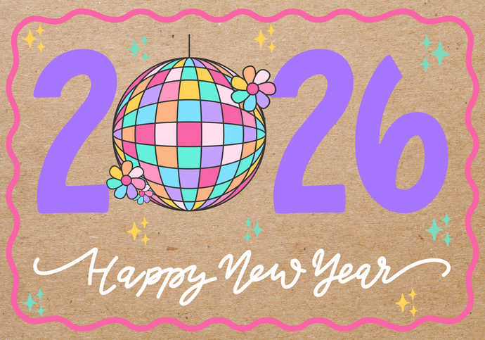 NEW YEARS EVE PAINTED BANNER - COLORFUL