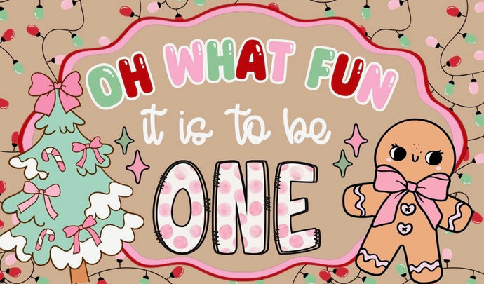 OH WHAT FUN TO BE ONE PAINTED BANNER