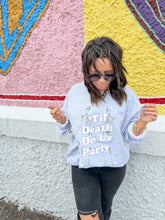 Load image into Gallery viewer, PARTY SKELETON SWEATSHIRT ON LIGHT GREY
