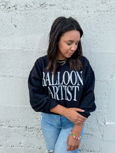 Load image into Gallery viewer, BALLOON ARTIST SWEATSHIRT ON BLACK
