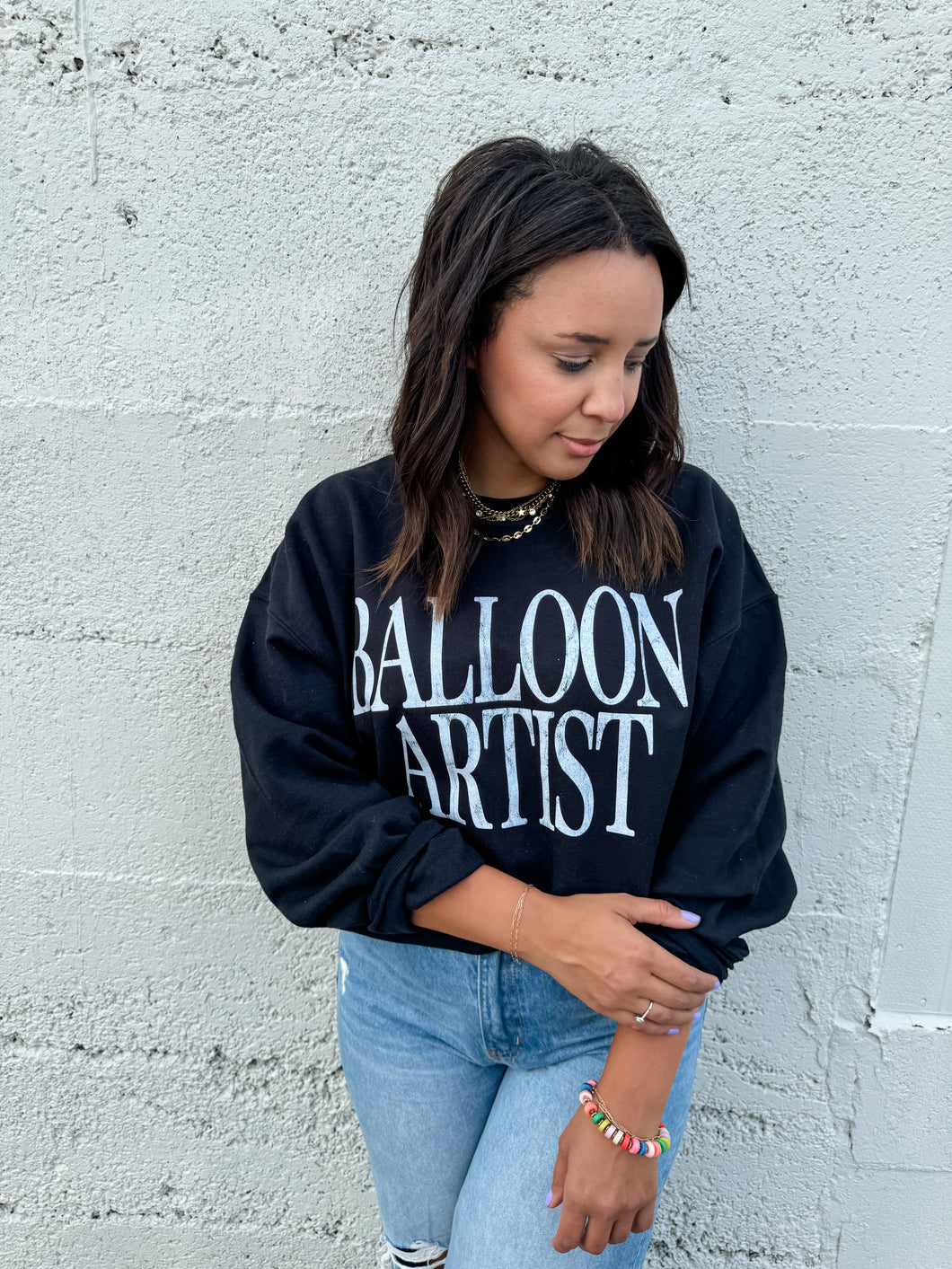 BALLOON ARTIST SWEATSHIRT ON BLACK