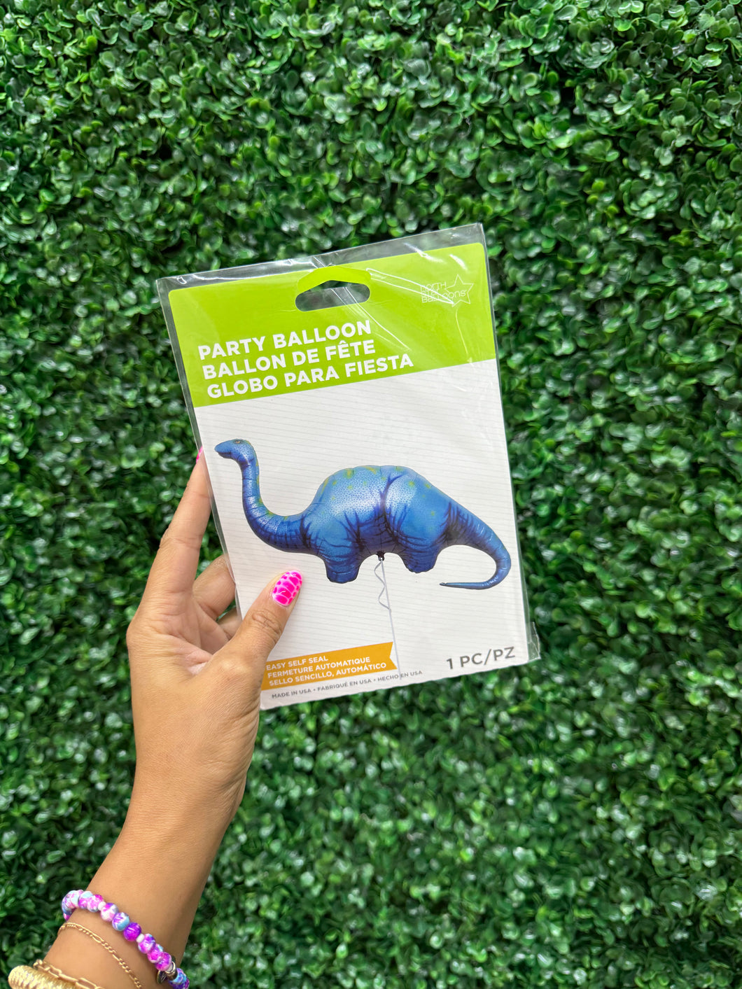 BLUE DINOSAUR FOIL BALLOON