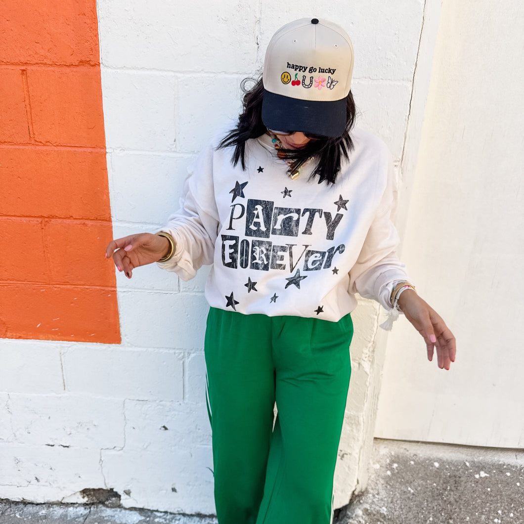 PARTY FOREVER SWEATSHIRT ON IVORY