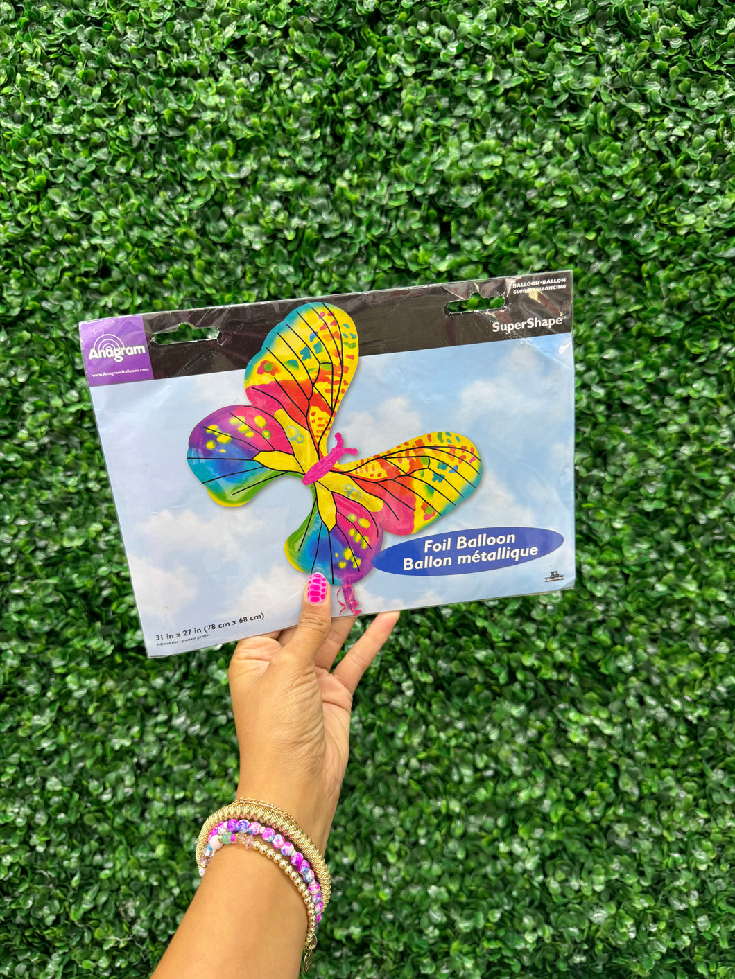 RAINBOW BUTTERFLY FOIL BALLOON