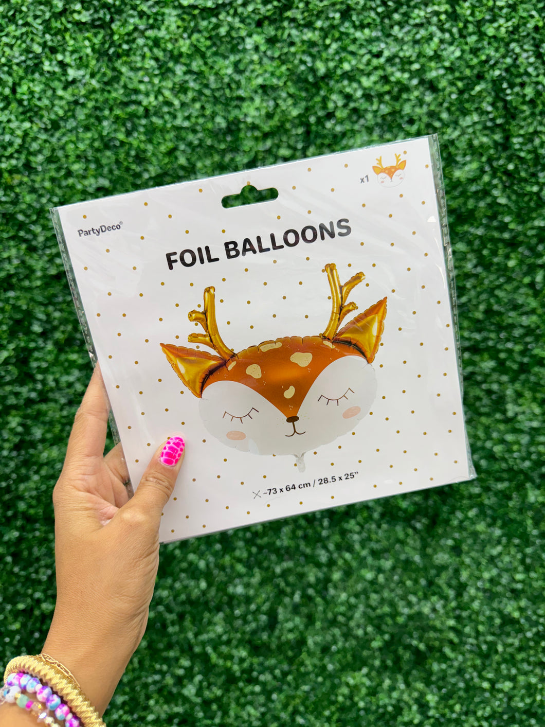 WHIMSY REINDEER FOIL BALLOON