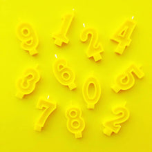 Load image into Gallery viewer, number birthday candle - yellow
