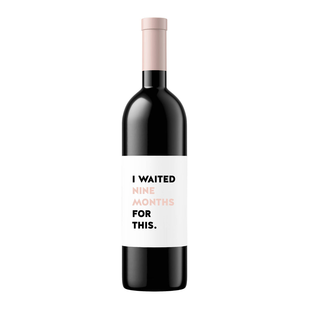 nine months wine label