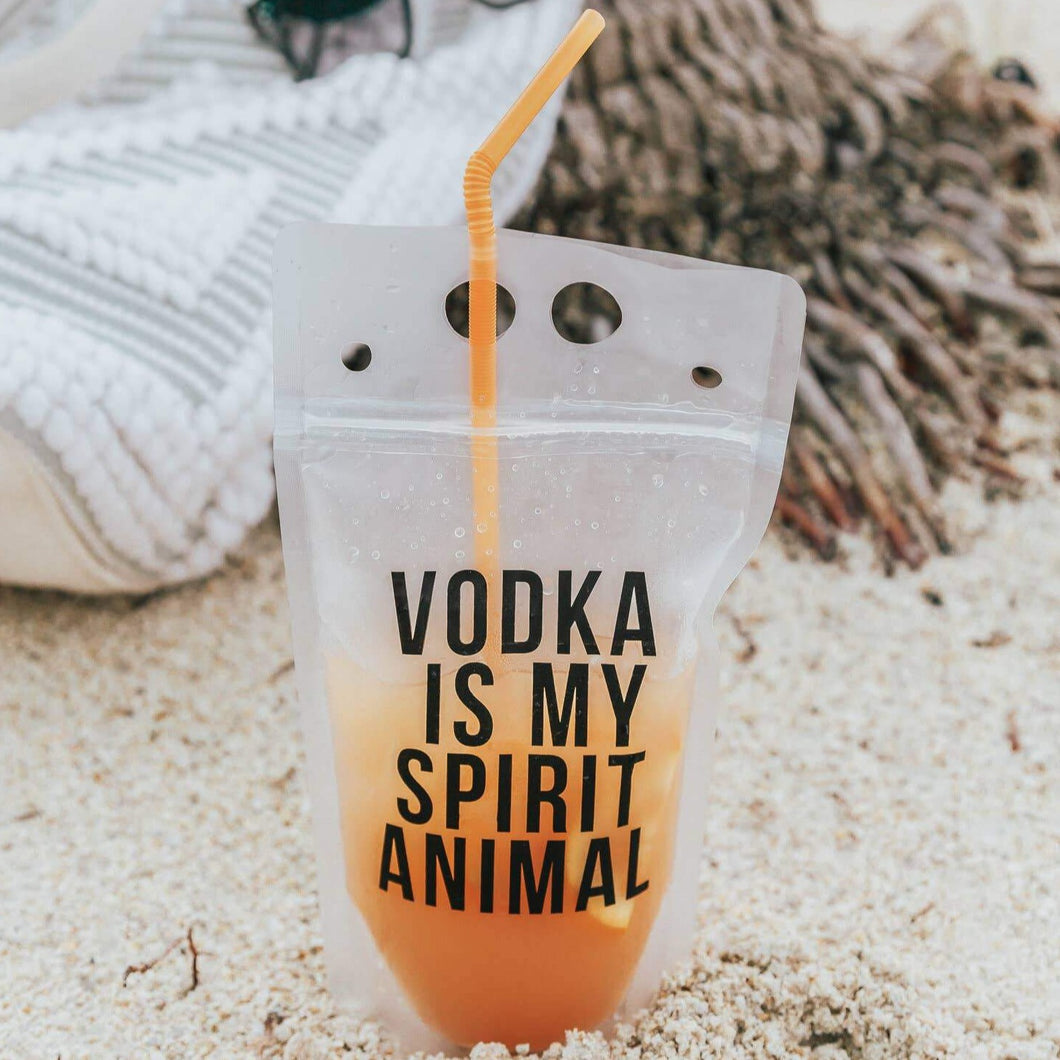 vodka is my spirit animal drink pouch