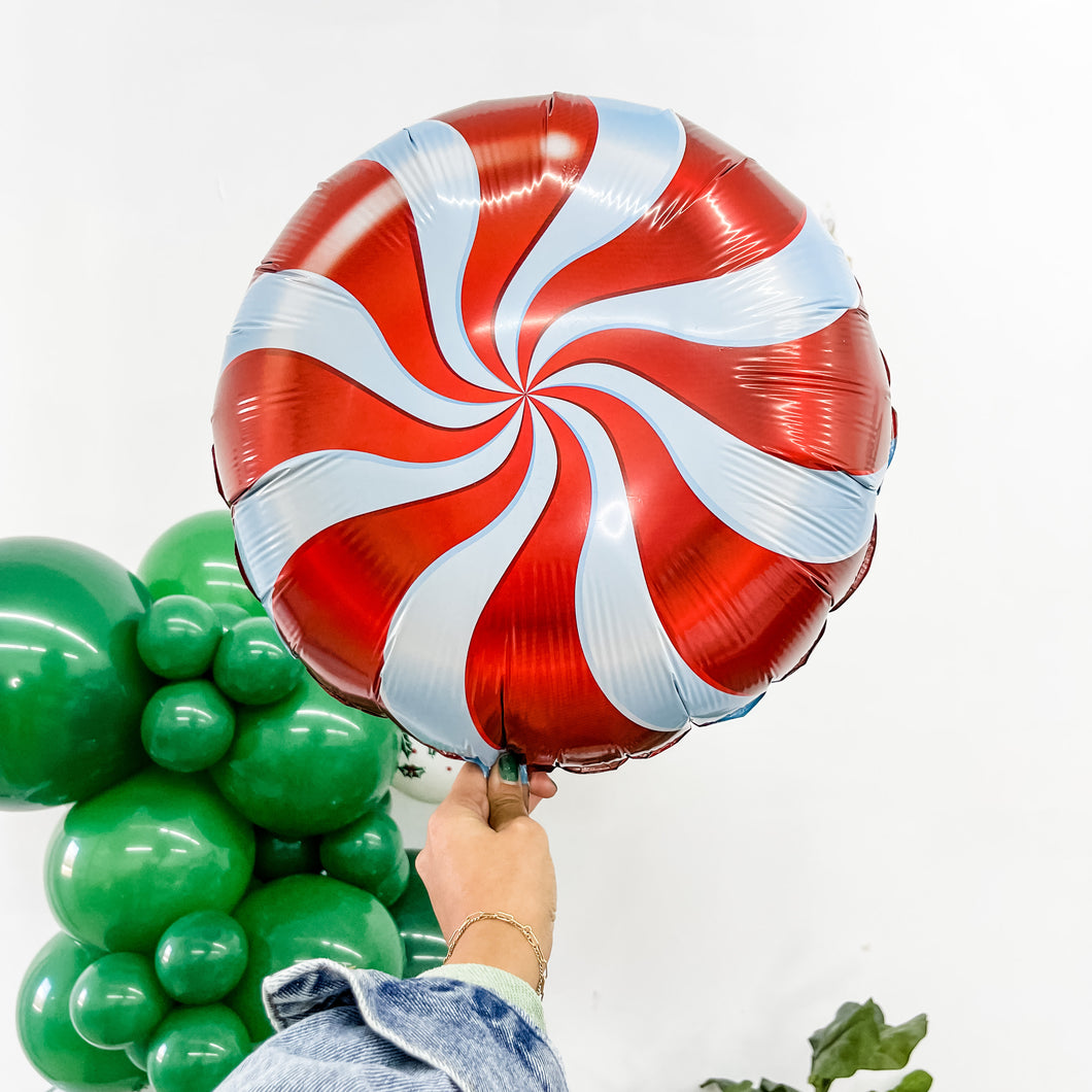 red mint foil balloon