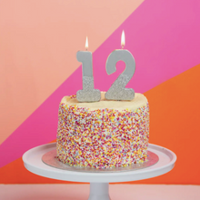 Load image into Gallery viewer, number birthday candle - silver
