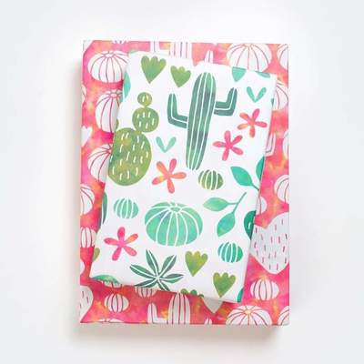 watercolor cactus everyday gift wrap