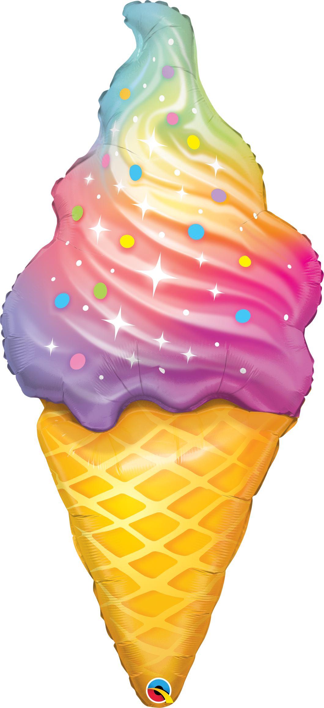 rainbow ice cream foil balloon